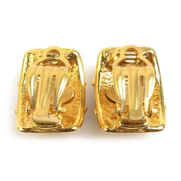 CHANEL Gold Logo Earrings - Picture 4 of 5